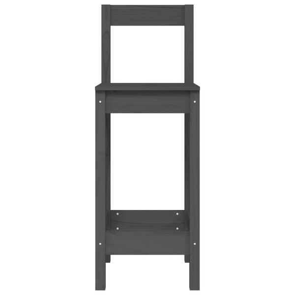 vidaXL Baarituolit 2 kpl harmaa 40x41,5x112 cm t&auml;ysi m&auml;nty