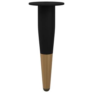 vidaXL Huonekalujalat 2 pcs Musta ja kulta &Oslash; 40 x 98 mm Rauta