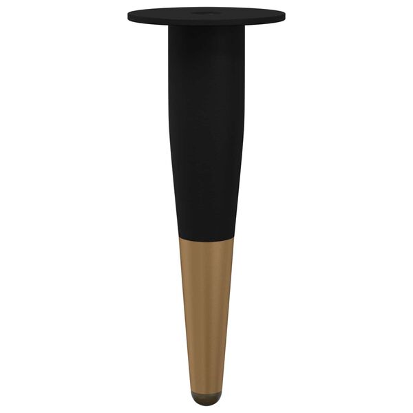 vidaXL Huonekalujalat 2 pcs Musta ja kulta &Oslash; 40 x 98 mm Rauta