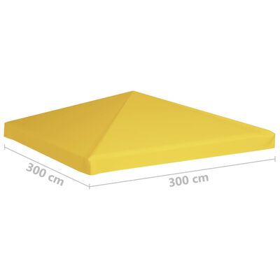 vidaXL Huvimajan katto 270 g /m² 3x3 m keltainen
