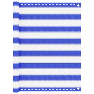 vidaXL Parvekkeen suoja sininen ja valkoinen 90x300 cm HDPE