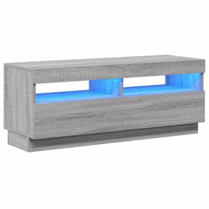 vidaXL TV-taso LED-valoilla harmaa Sonoma 100x35x40 cm