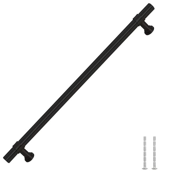 vidaXL Kaapin kahvat 5 kpl musta 224 mm ruostumaton teräs