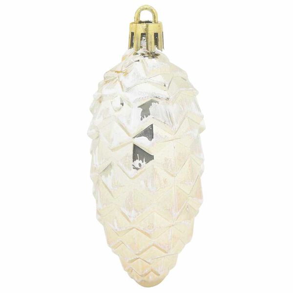 vidaXL Joulukuusen k&auml;pypallo 40 pcs Samppanja Muovi