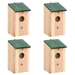 vidaXL Linnunp&ouml;nt&ouml;t 4 kpl puu 12x12x22 cm