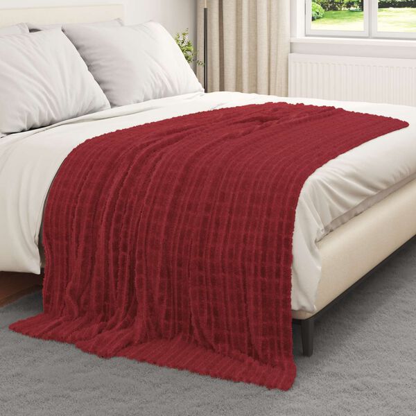 vidaXL Heittop&auml;&auml;llys 6 pcs Bordeaux punainen 200 x 150 cm Fleese