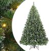 vidaXL Tekojoulukuusi 300 LED-valoilla Vihre&auml; 210 cm PE ja PVC