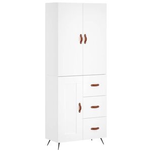 vidaXL Kaappi valkoinen 69,5x34x180 cm tekninen puu