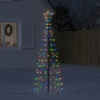 vidaXL Joulukuusi piikeillä 220 värikästä LED-valoa 180 cm