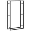 vidaXL Polttopuuteline matta musta 80x28x154 cm ter&auml;s