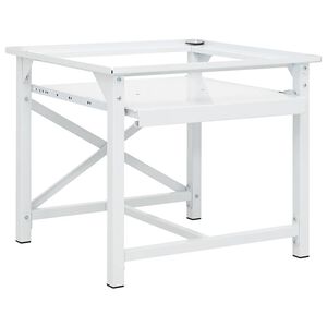 vidaXL Pesukoneen korokejalusta vetohyllyll&auml; valkoinen