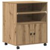 vidaXL Tulostinpidike Artisan tammi 60 x 48 x 74 cm Tekninen puu