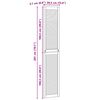 vidaXL Kaapin ovi ovella 4 pcs Luonnollinen 140,5 x 2 x 59,5 cm