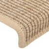 vidaXL Porrasmatot 15 kpl 65x21x4 cm vaaleanbeige suorakaiteen muotoinen reuna