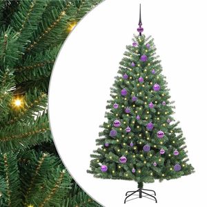 vidaXL Salkomallinen tekoinen joulukuusi Vihre&auml; 150 cm PVC ja metalli