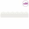 vidaXL Nurmikonreunukset 30 pcs Valkoinen 103 x 0,05 x 22 cm Ter&auml;s