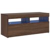 vidaXL TV-taso LED-valoilla ruskea tammi 90x35x40 cm