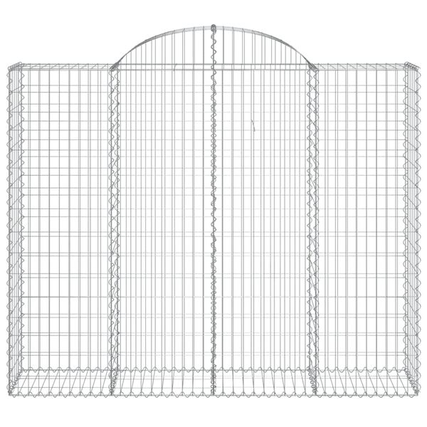 vidaXL Kaarevat kivikorit 14 kpl 200x50x160/180 cm galvanoitu rauta