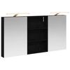 vidaXL Kylpyhuoneen kaappisetti 3 kpl Musta tammi 120 x 10,5 x 60,5 cm
