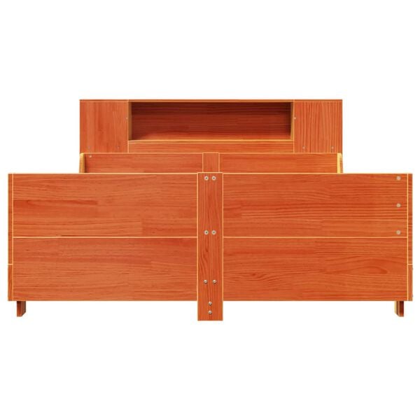 vidaXL S&auml;nky ilman patjaa vahanruskea 140x190 cm t&auml;ysi m&auml;nty