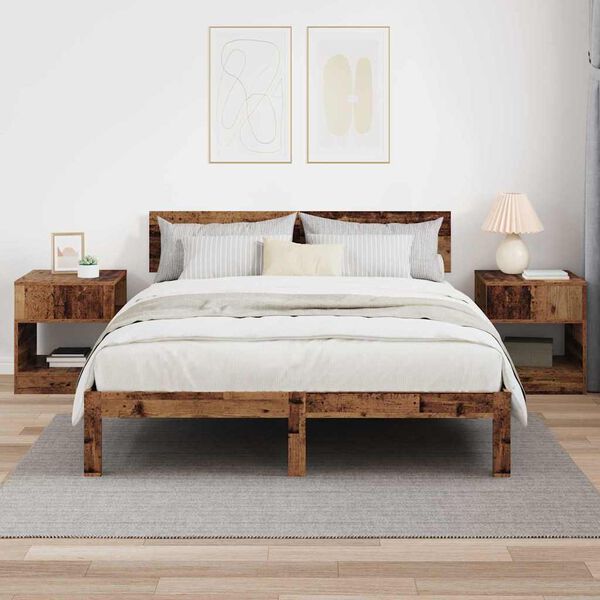 vidaXL P&auml;&auml;typ&ouml;yt&auml; 2 pcs Vanha puu 40,5 x 40 x 45 cm Tekninen puu