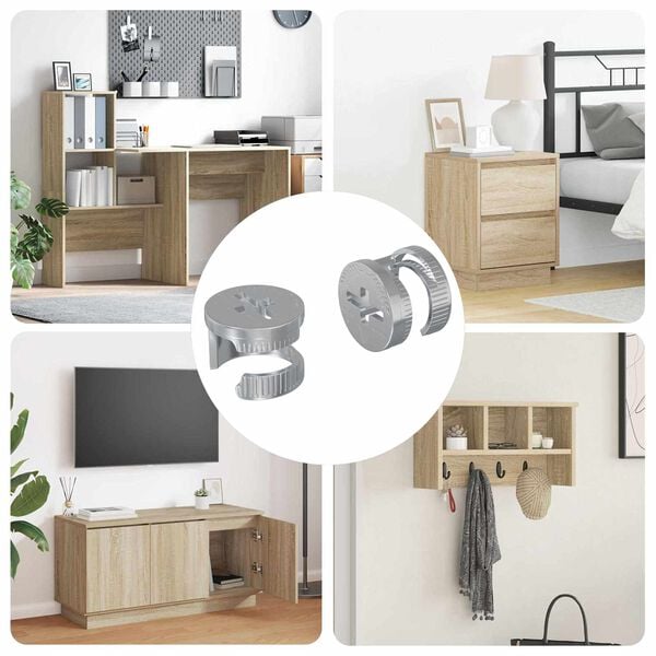 vidaXL Cam-lukkomutterit 2 pcs Hopea 12 x 10 mm Ter&auml;s