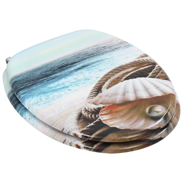 vidaXL WC-istuin hard close kannella MDF simpukkakuosi