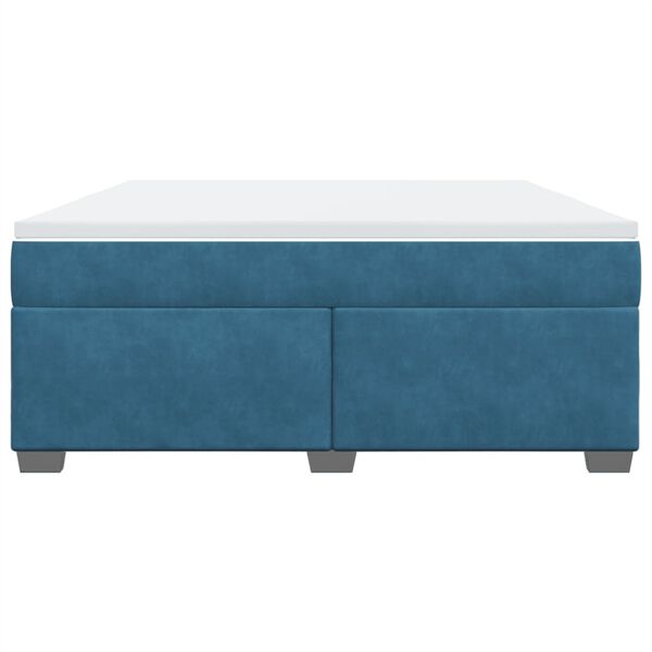 vidaXL Jenkkisänky patjalla tummansininen 180x200 cm sametti