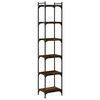 vidaXL Kirjahylly 6 kerrosta savutammi 40x30x188 cm tekninen puu