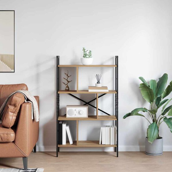 vidaXL Kirjahylly Artisan tammi 75 x 30 x 123,5 cm Tekninen puu