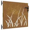 vidaXL Puutarhaportti 85x75 cm Corten-ter&auml;s Ruohokuvio