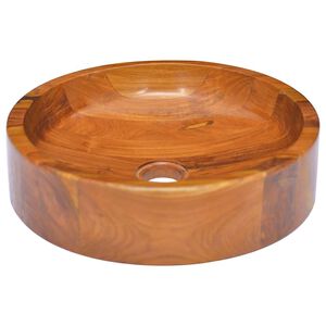 vidaXL Pesuallas t&auml;ysi tiikki &Phi;40x10 cm