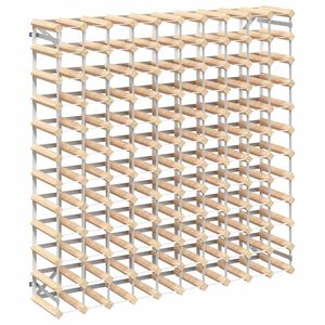 vidaXL Viinipulloteline 120 pullolle kierr&auml;tetty puu