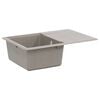 vidaXL Allas Harmaa 670 x 460 mm 80% kvartsia ja 20% hartsia