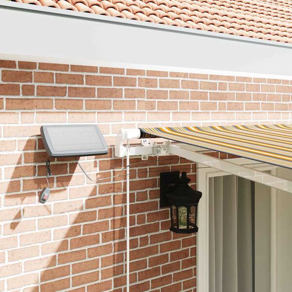 vidaXL Vetoutuva markiisi Moniv&auml;rinen 400 &times; 300 cm Kangas ja ter&auml;s