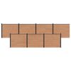 vidaXL Aitapaneeli 7 kpl 1188 x 146 cm WPC ja alumiini Ruskea