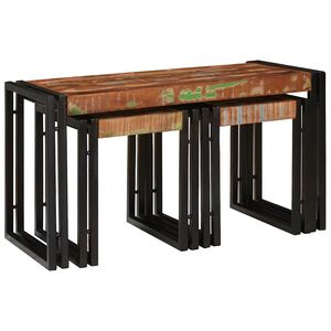 vidaXL Pes&auml;taulu 3 kpl Ruskea ja musta 82 x 40 x 45 cm