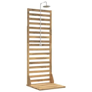 vidaXL Ulko-suihku 205,5 cm Kiinte&auml; akasiapuu ja ruostumaton ter&auml;s