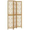 vidaXL 3-Paneelinen tilanjakaja ruskea t&auml;ysi keisaripuu