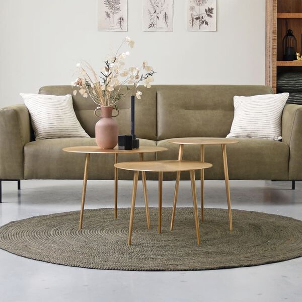 LABEL51 Juuttimatto py&ouml;re&auml; 150x150 cm XL maastonv&auml;rinen