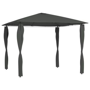 vidaXL Huvimaja tolppasuojilla 3x3x2,6 m antrasiitti 160 g/m&sup2;