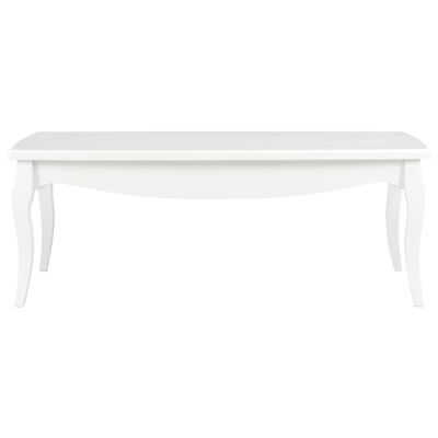 vidaXL Sohvapöytä valkoinen 110x60x40 cm täysi mänty