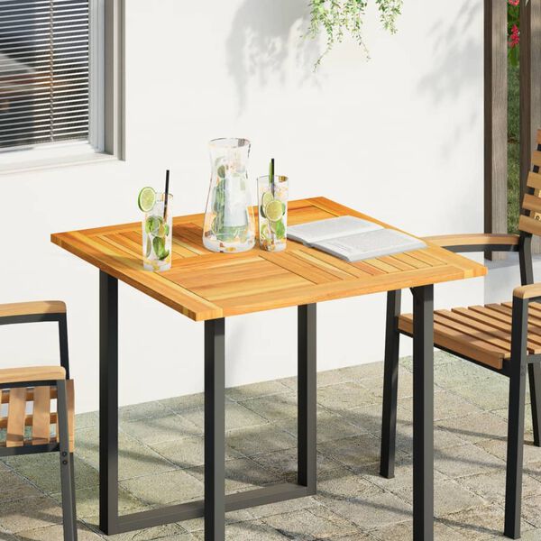 vidaXL Pöytälevy 80x80x2,2 cm neliö täysi akasiapuu