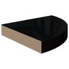 vidaXL Kelluvat kulmahyllyt 4 kpl korkeakiilto musta 25x25x3,8 cm MDF