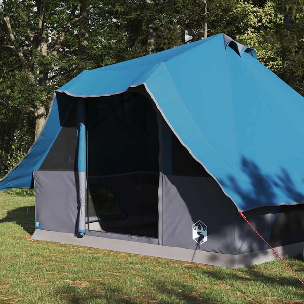 vidaXL Tipi-teltta katolla Sininen 358 x 296 x 258 cm taffeta