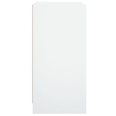 vidaXL Sivukaappi lasiovilla valkoinen 68x37x75,5 cm