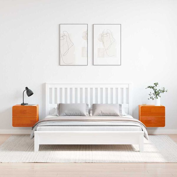 vidaXL Y&ouml;p&ouml;yt&auml; 2 pcs Ruskea 39 x 34 x 33 cm T&auml;ysi m&auml;nty