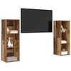 vidaXL TV-tasosetti 2 pcs Vanha Puu 107 x 35 x 37 cm Tekninen puu