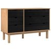 vidaXL Laatikkokaappi OTTA Musta 111 x 43 x 73,5 cm T&auml;ysi m&auml;nty