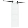 vidaXL Liukuovi ORKDAL 78 x 202 cm Tekninen puu Valkoinen ja musta